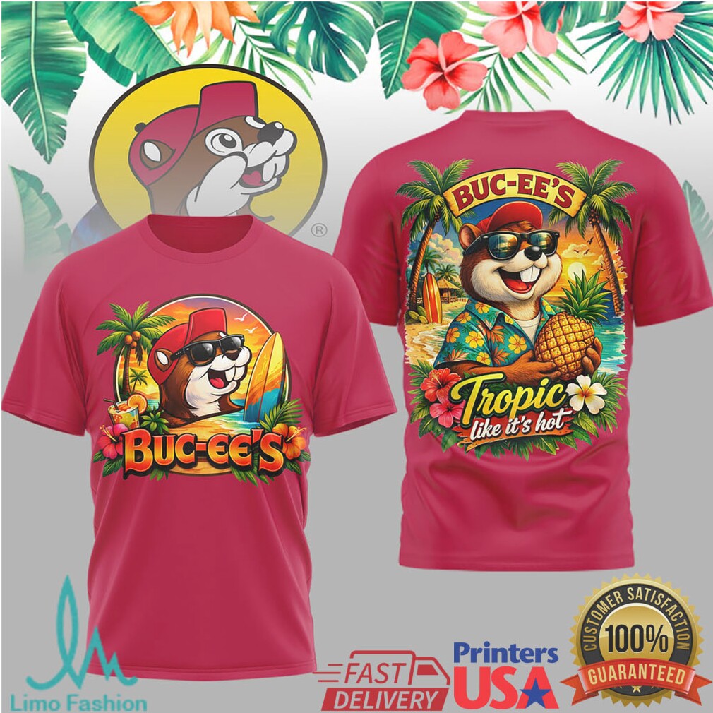 Buc ee's Tropic Like It's Hot Summer Beaver Beach T Shirt - Limotees LLC
