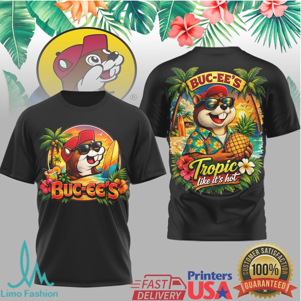 Buc ee's Tropic Like It's Hot Summer Beaver Beach T Shirt - Limotees LLC