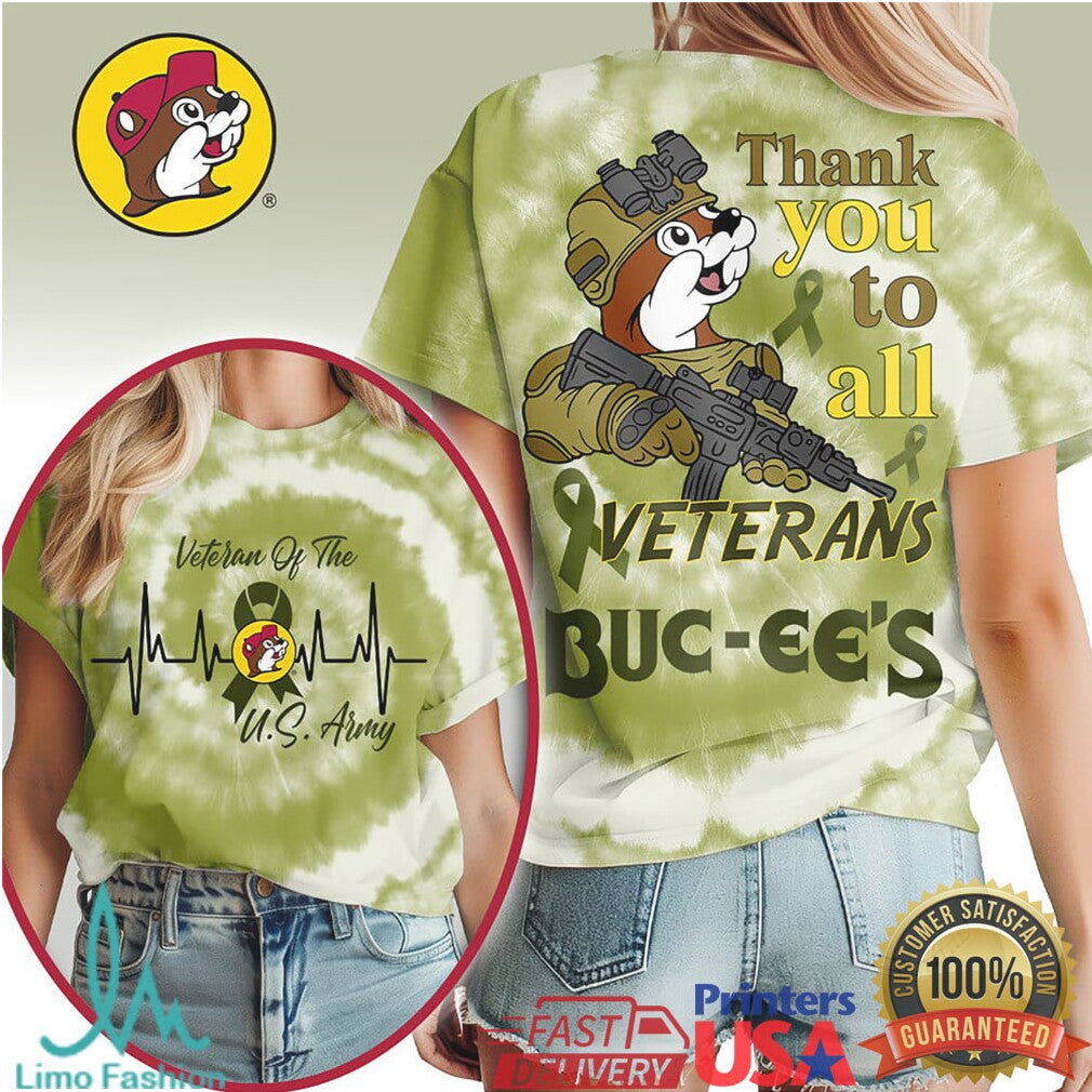 Buc ee’s U.S. Army Military Veteran Appreciation T Shirt - Limotees LLC