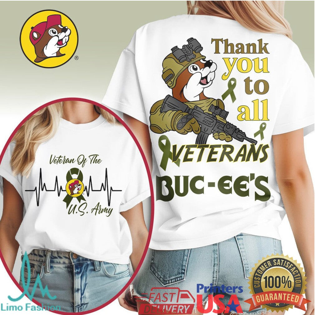 Buc ee’s U.S. Army Military Veteran Appreciation T Shirt - Limotees LLC