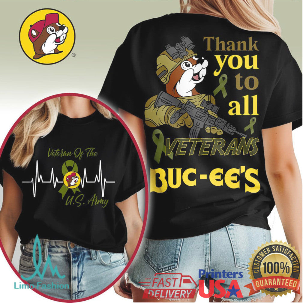 Buc ee’s U.S. Army Military Veteran Appreciation T Shirt - Limotees LLC