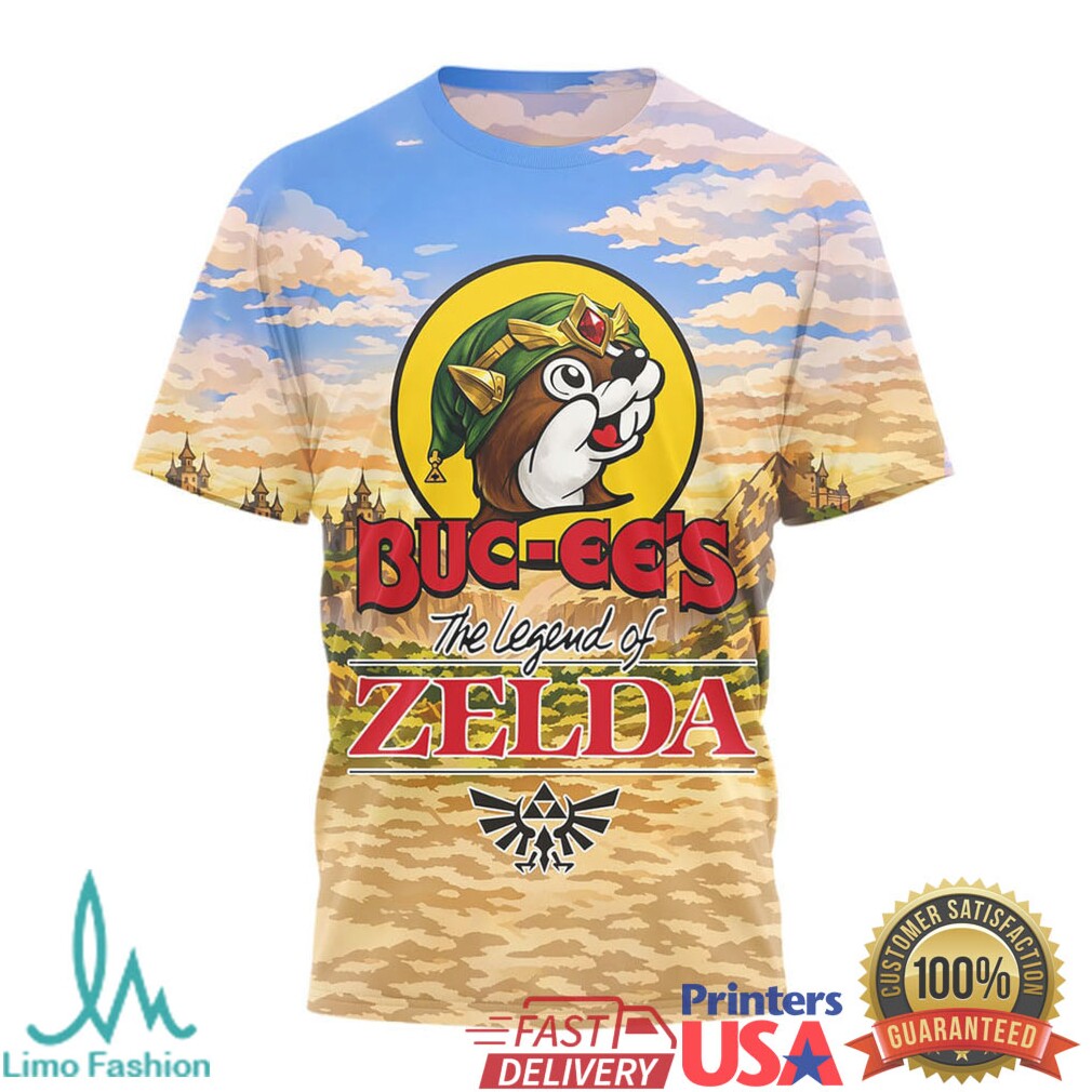 Buc ee's x The Legend of Zelda 40th Anniversary Link Beaver All Over Print T Shirt - Limotees LLC