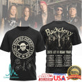 Buckcherry 2026 Let It Roar Tour T Shirt Rock N Roll Skull Signatures - Limotees LLC