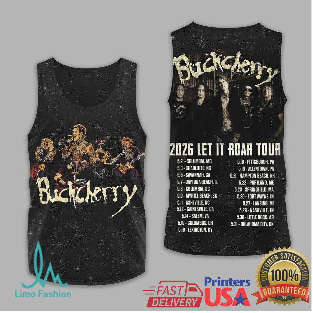 Buckcherry Let It Roar 2026 Concert Apparel Vintage Band Photo Hoodie - Limotees LLC