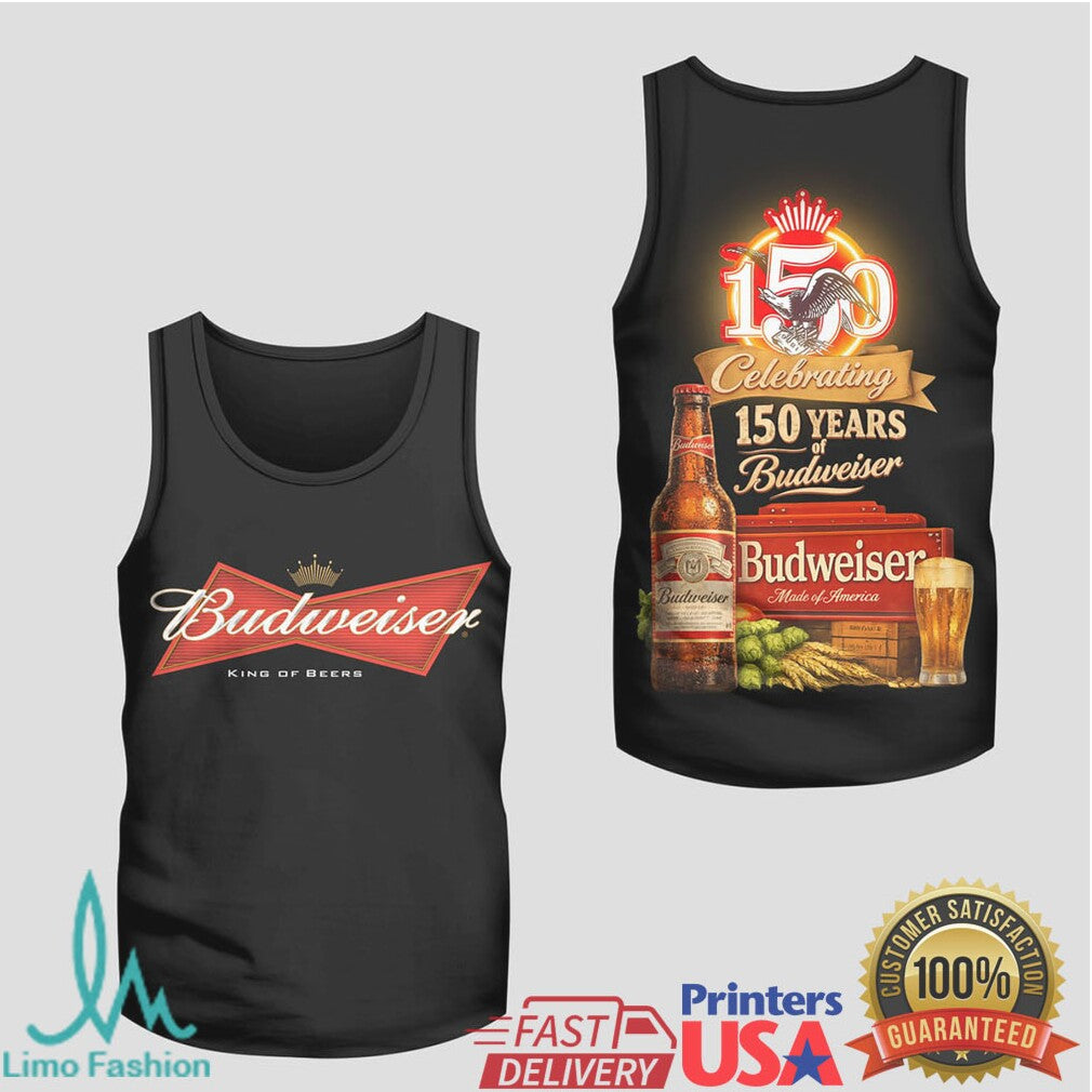 Budweiser 150th Anniversary Commemorative Beer Graphic T Shirt - Limotees LLC