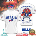 Buffalo Bills Animal Muppet Drum! Bills! Drum! 3D T Shirt - Limotees LLC