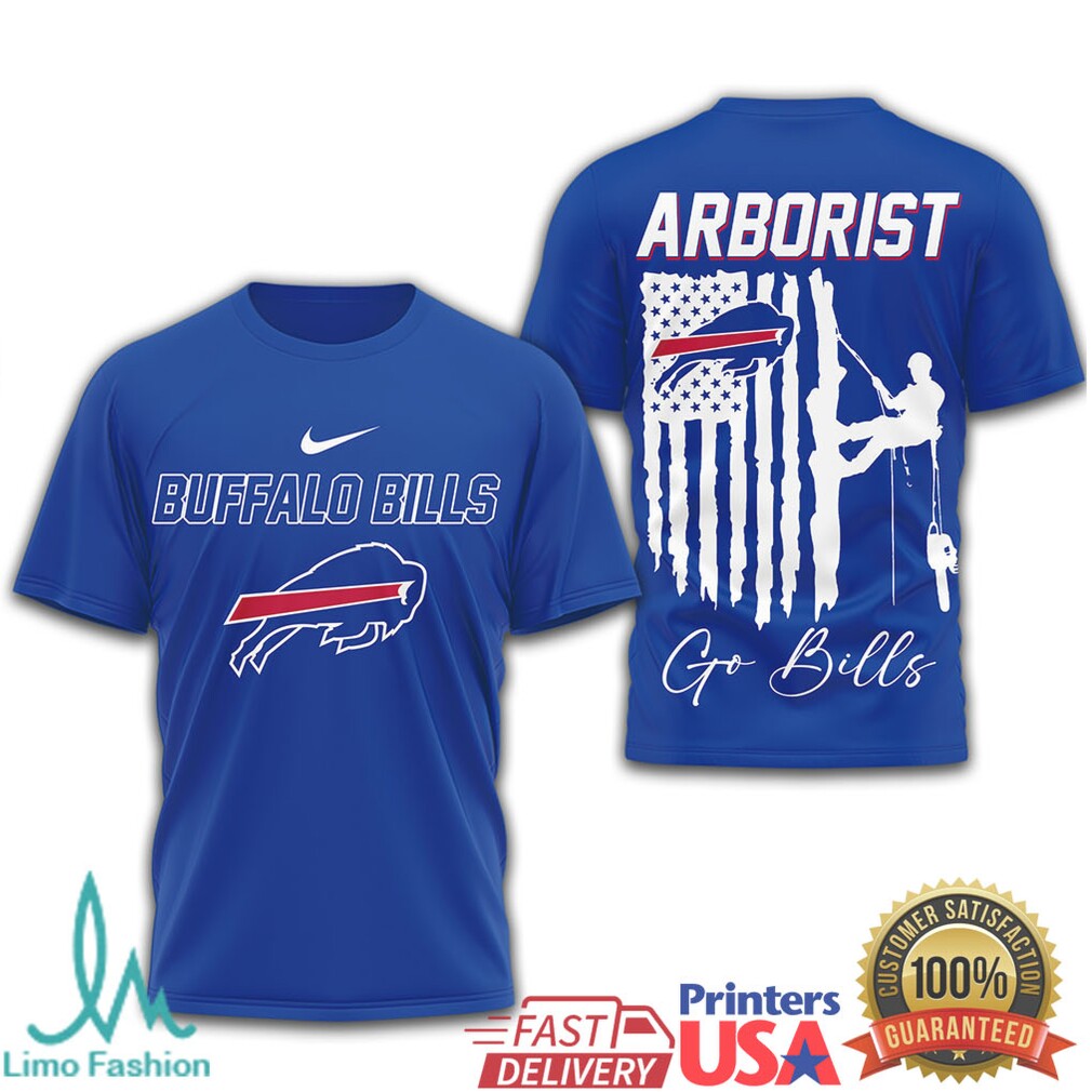 Buffalo Bills Arborist Tree Service American Flag Pride T Shirt - Limotees LLC