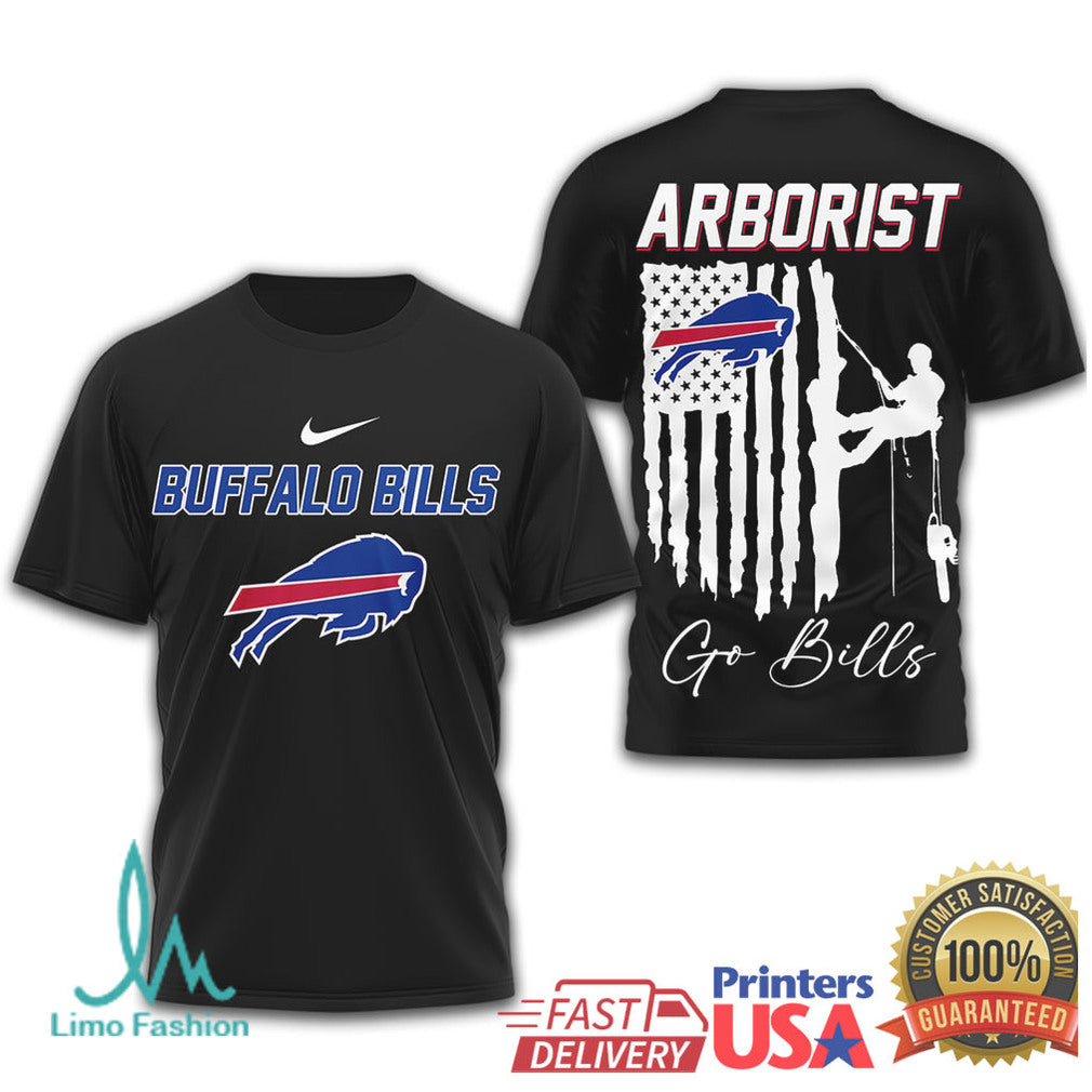 Buffalo Bills Arborist Tree Service American Flag Pride T Shirt - Limotees LLC