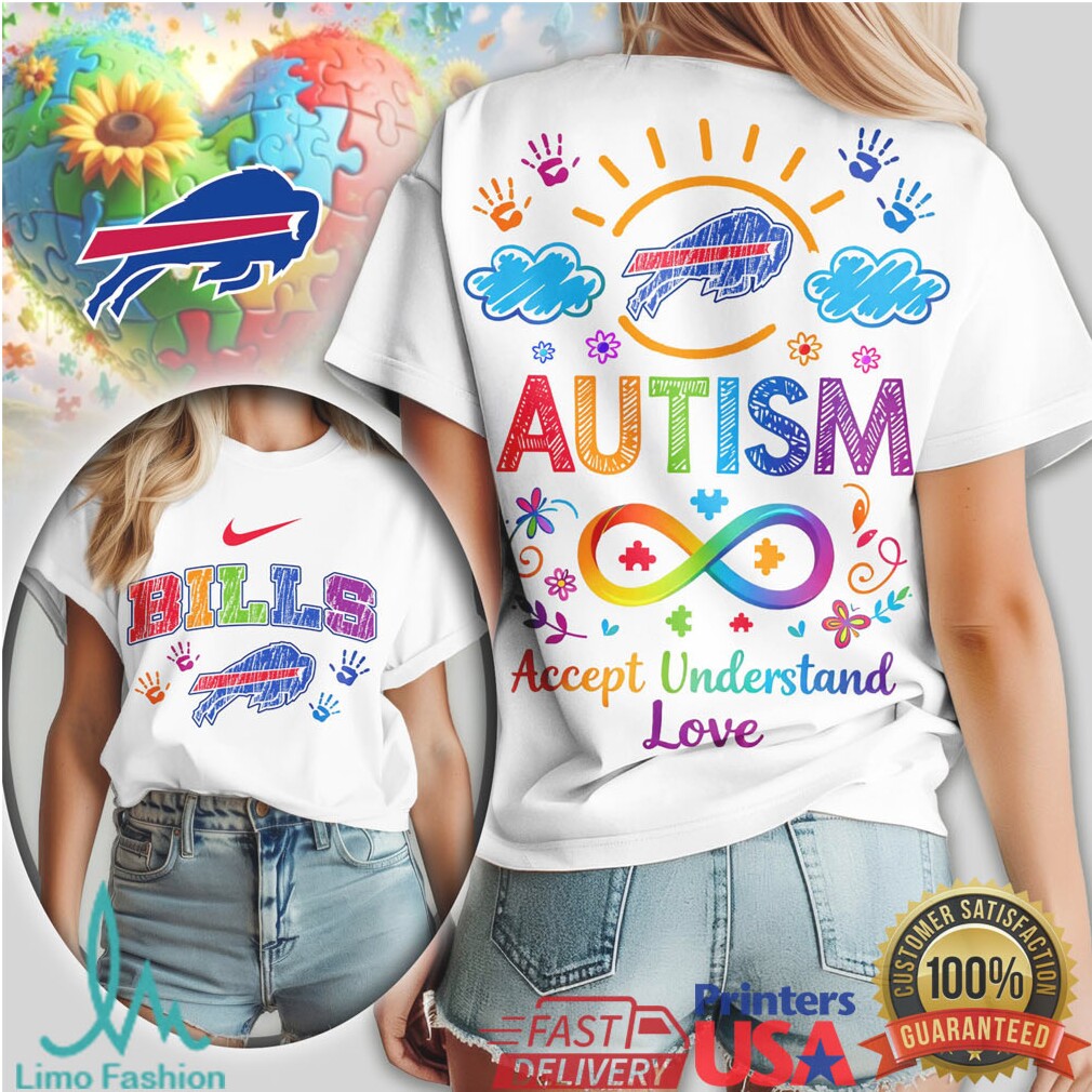 Buffalo Bills Autism Awareness Accept Understand Love Infinity T Shirt - Limotees LLC