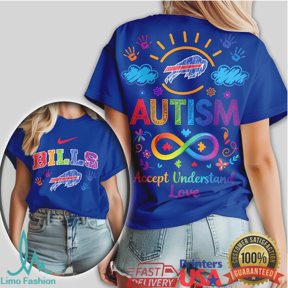 Buffalo Bills Autism Awareness Accept Understand Love Infinity T Shirt - Limotees LLC