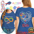 Buffalo Bills Autism Awareness T Shirt Infinity Loop & Team Pride Graphic - Limotees LLC