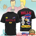 Buffalo Bills Beavis and ButHead Funny Football Graphic T Shirt - Limotees LLC