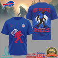 Buffalo Bills Bigfoot “We Believe” Blue & Red NFL Fan Shirt - Limotees LLC