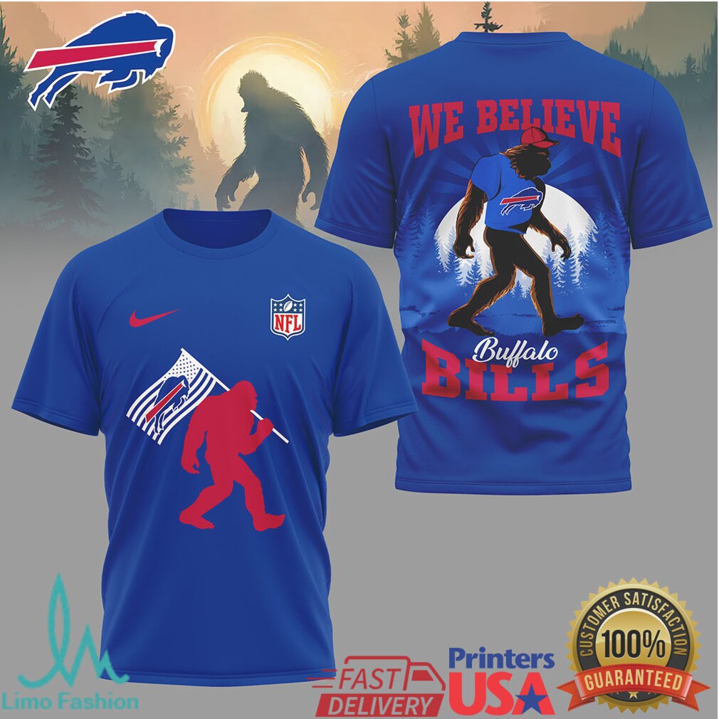Buffalo Bills Bigfoot We Believe NFL Fan T Shirt - Limotees LLC