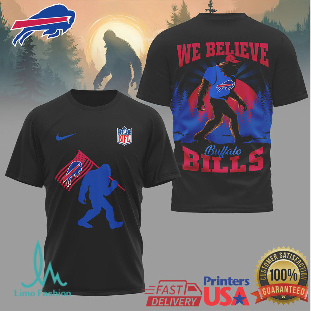 Buffalo Bills Bigfoot We Believe NFL Fan T Shirt - Limotees LLC