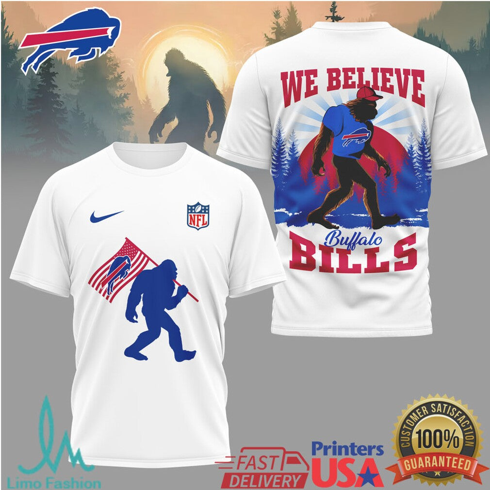Buffalo Bills Bigfoot We Believe NFL Fan T Shirt - Limotees LLC