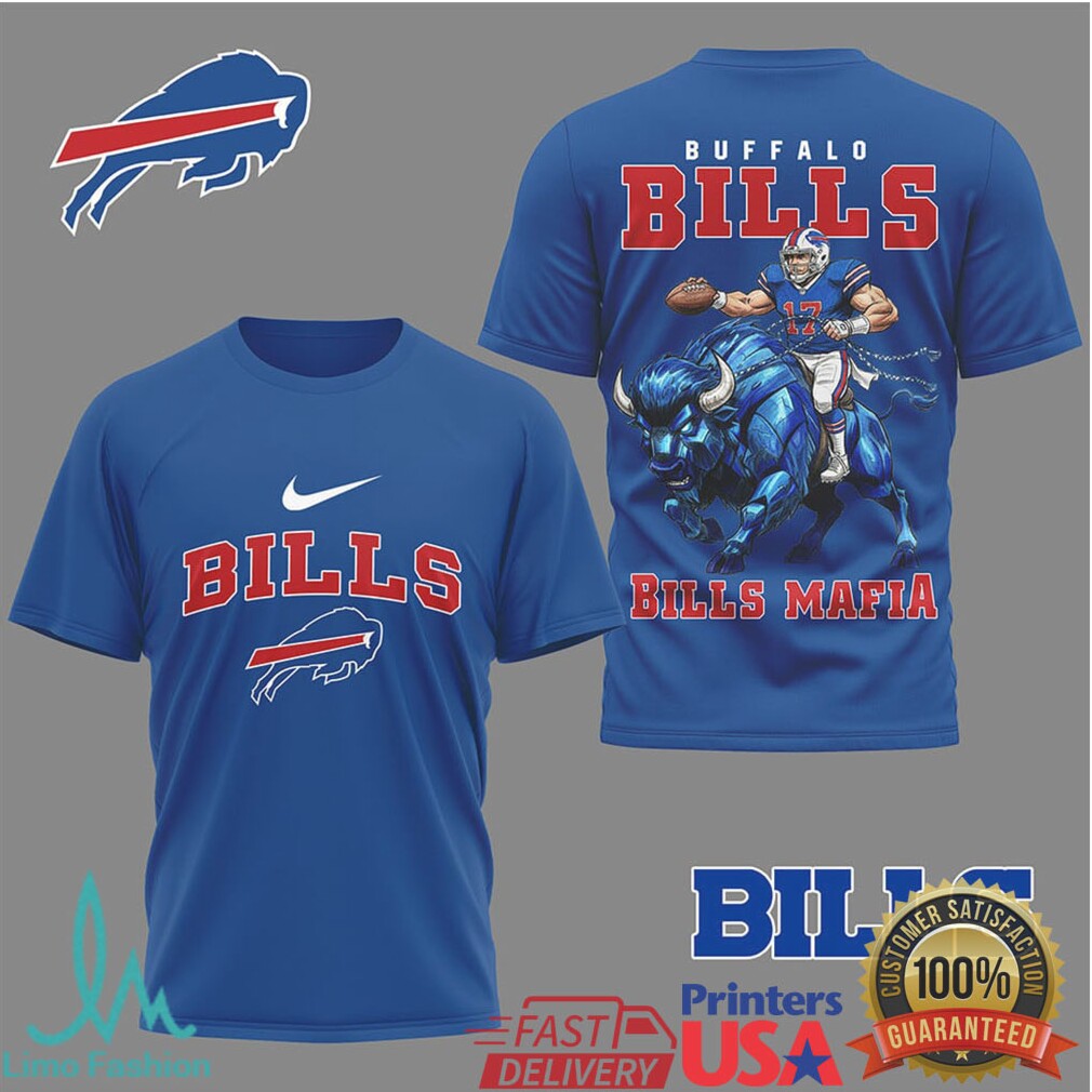 Buffalo Bills “Bills Mafia” Buffalo Rider Football Graphic T Shirt - Limotees LLC