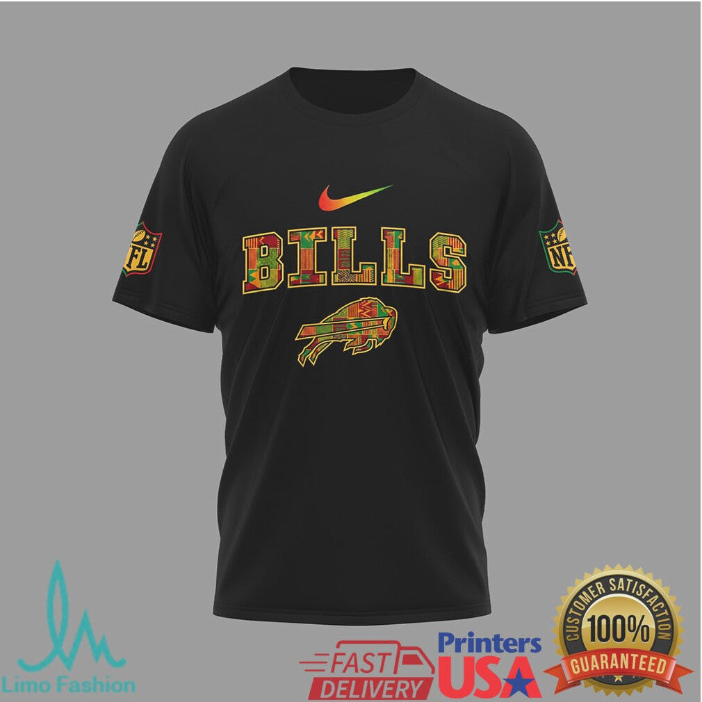 Buffalo Bills Black History Month “A Legacy of Pride” Split Face Buffalo T Shirt - Limotees LLC