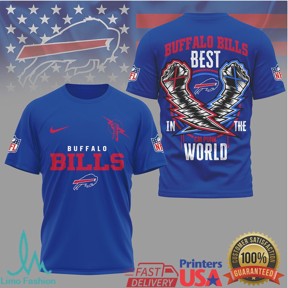 Buffalo Bills CM Punk Best In The World Fan Mashup Tee - Limotees LLC
