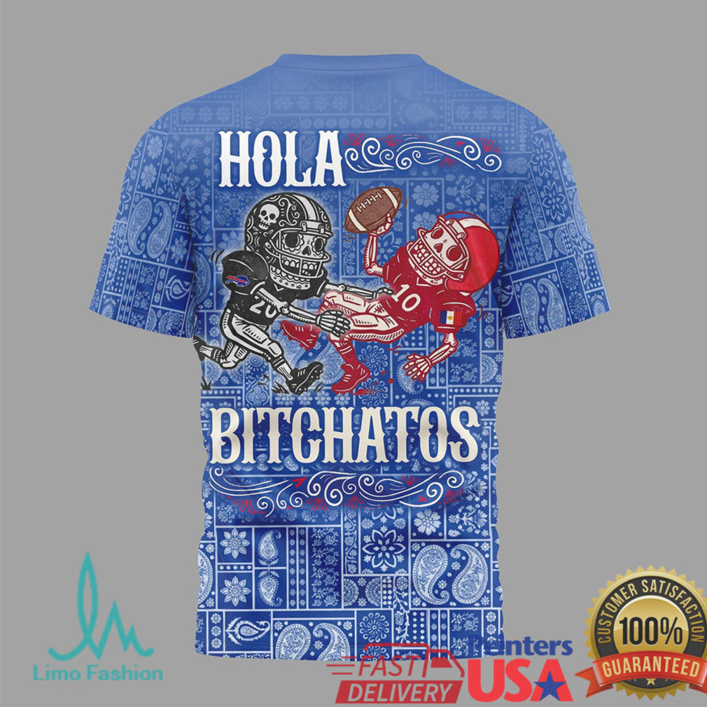 Buffalo Bills Cinco De Mayo T Shirt Hola Bitchatos Mexican Heritage Football T Shirt - Limotees LLC