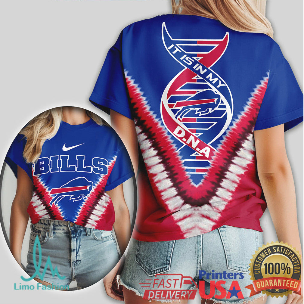 Buffalo Bills DNA Charging Buffalo Blue & Red Fan T Shirt