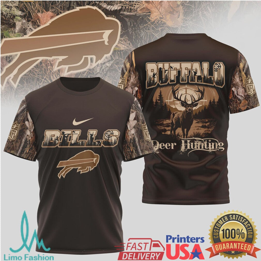 Buffalo Bills Deer Hunting Camo Nfl Tshirt Design - Limotees LLC