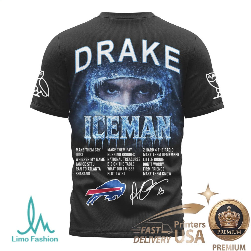 Buffalo Bills Drake Iceman Streetwear Football T Shirt - Limotees LLC