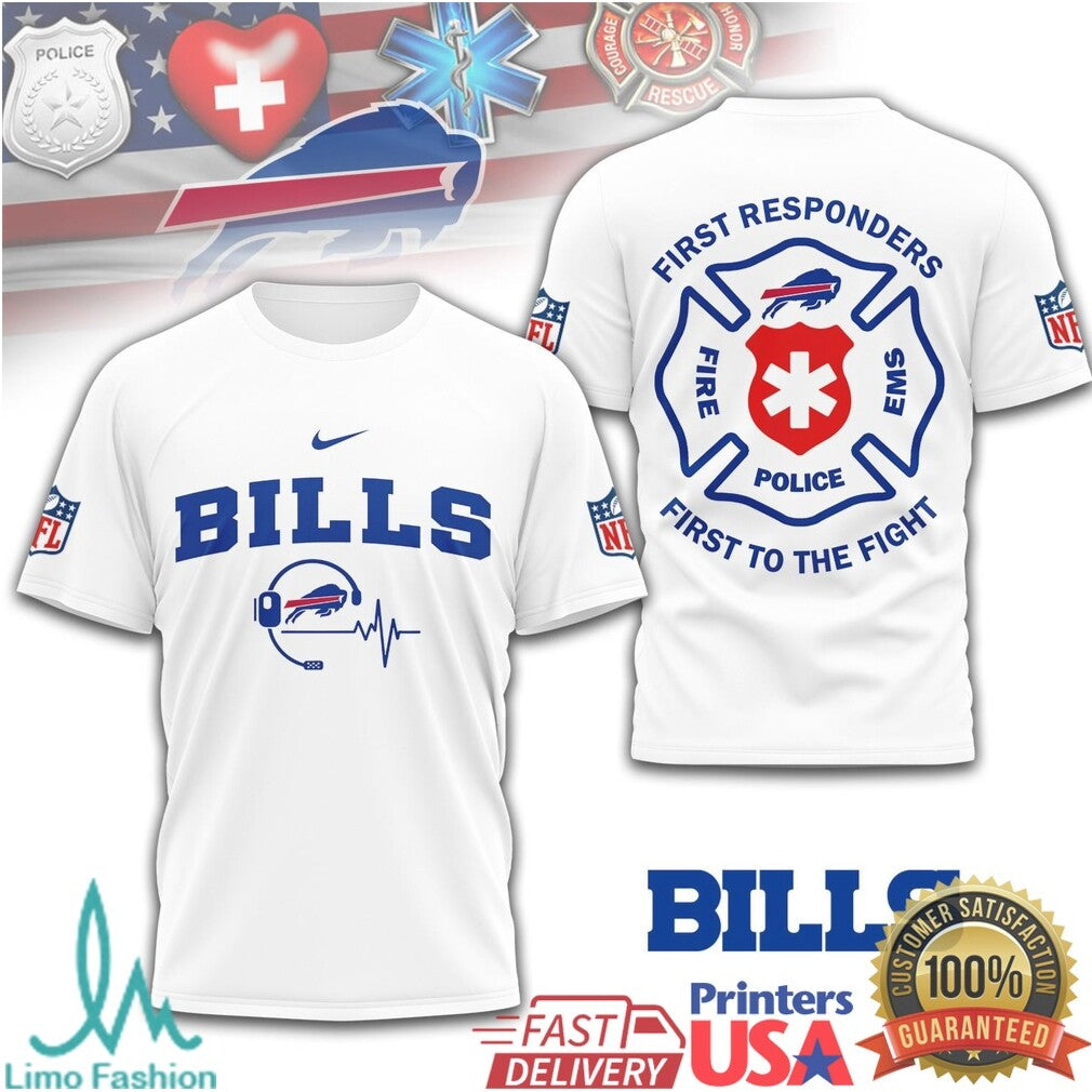 Buffalo Bills First Responders Fire Police EMS T Shirt
