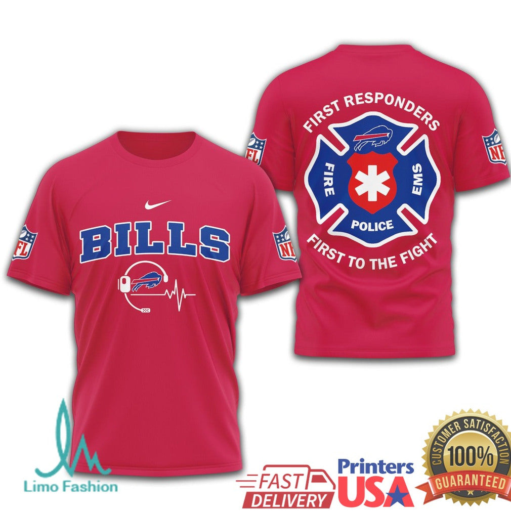 Buffalo Bills First Responders Fire Police EMS T Shirt