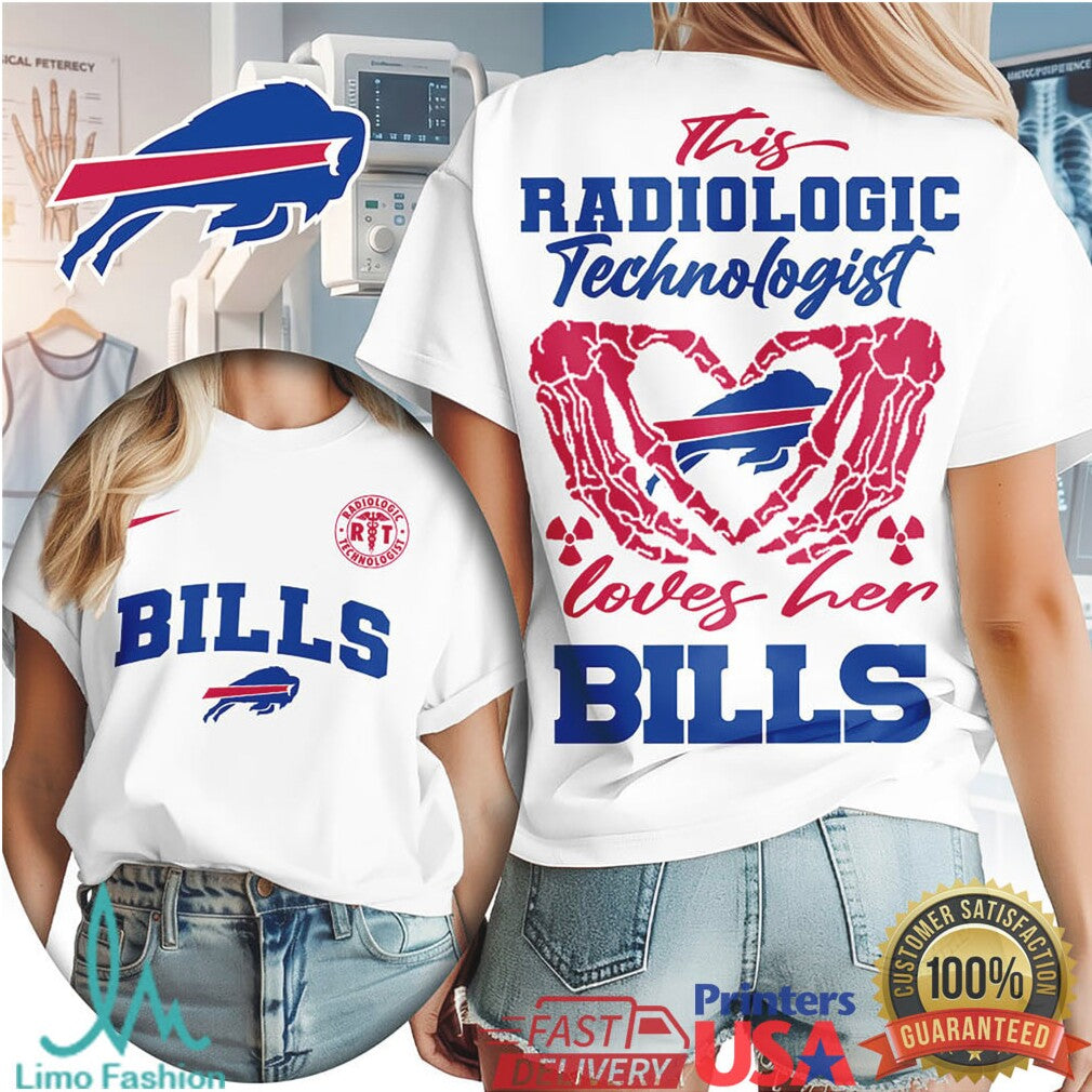 Buffalo Bills Football This Radiologic Technologist Loves Her Bills Women Fans Retro T Shirt - Limotees LLC