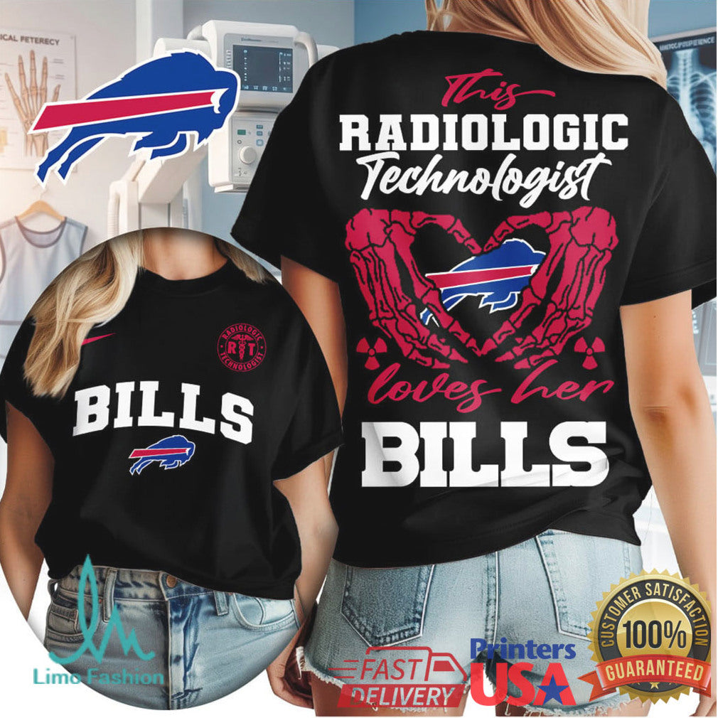Buffalo Bills Football This Radiologic Technologist Loves Her Bills Women Fans Retro T Shirt - Limotees LLC