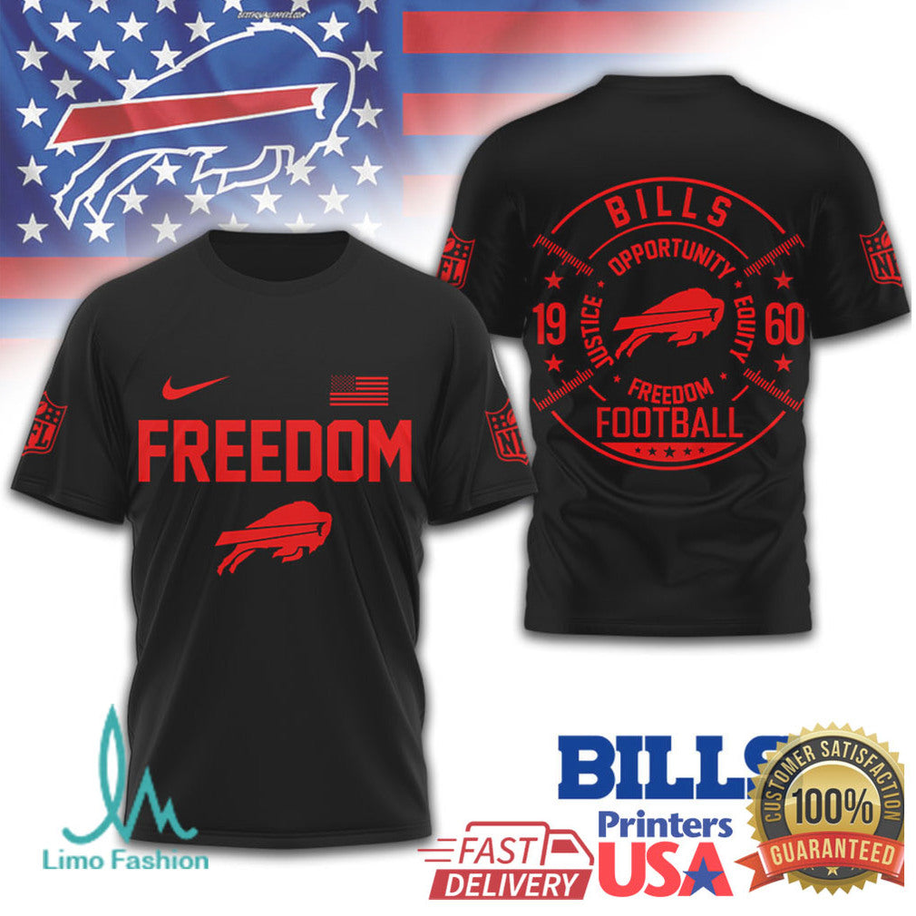 Buffalo Bills Freedom Football Justice Opportunity Equity T Shirt - Limotees LLC