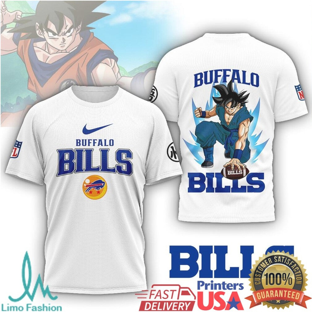 Buffalo Bills Goku Super Saiyan Anime Football T Shirt - Limotees LLC
