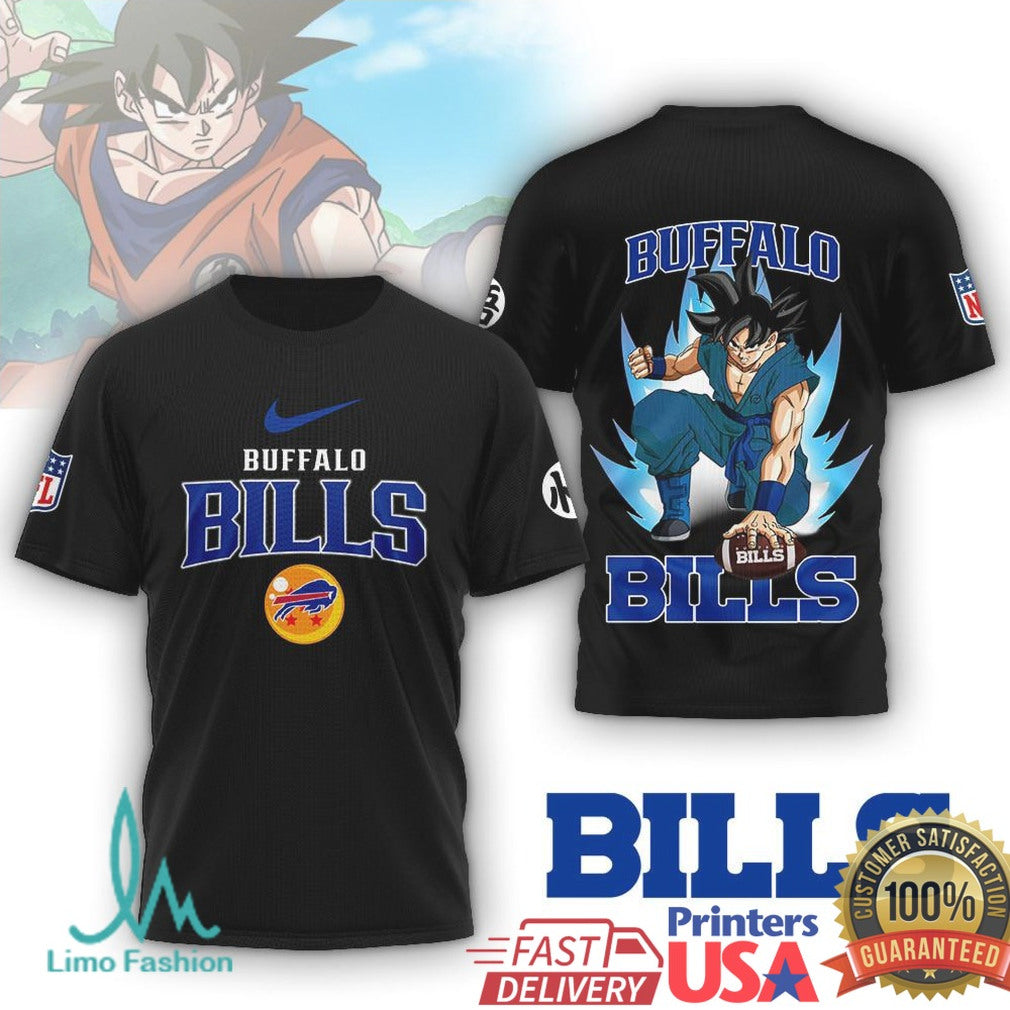 Buffalo Bills Goku Super Saiyan Anime Football T Shirt - Limotees LLC