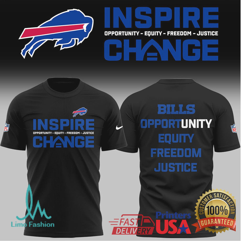 Buffalo Bills “Inspire Change” Opportunity Unity Equity Freedom Justice Shirt - Limotees LLC