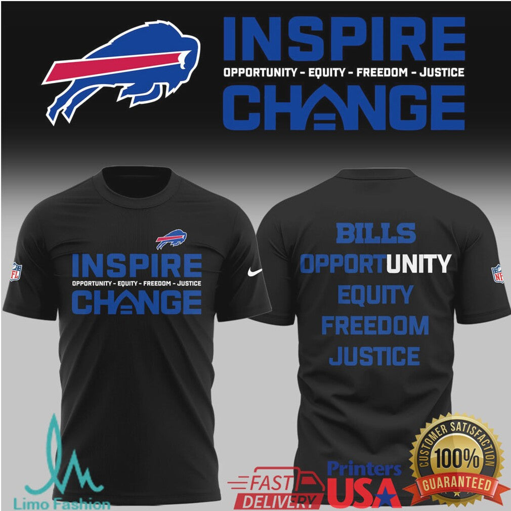 Buffalo Bills “Inspire Change” Opportunity Unity Equity Freedom Justice Shirt - Limotees LLC