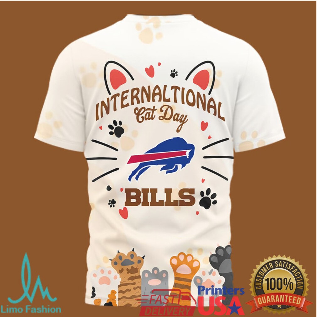 Buffalo Bills International Cat Day 3D All Over Print Tshirt