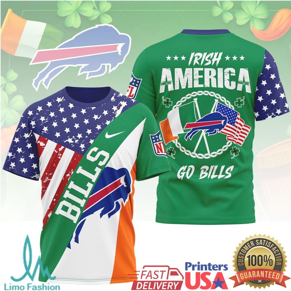 Buffalo Bills Irish American Heritage St. Patrick's Day T Shirt - Limotees LLC