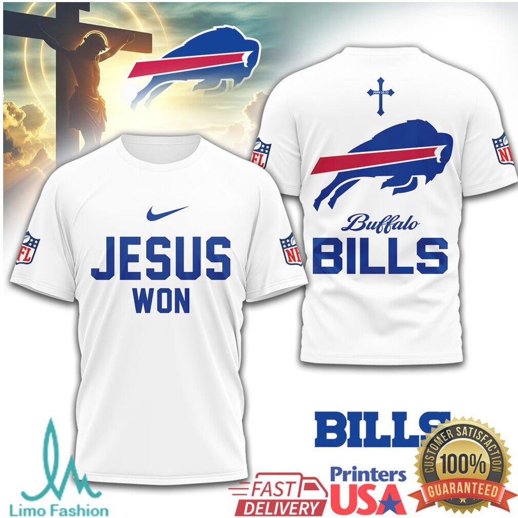Buffalo Bills Jesus Won NFL Christian T Shirt - Limotees LLC