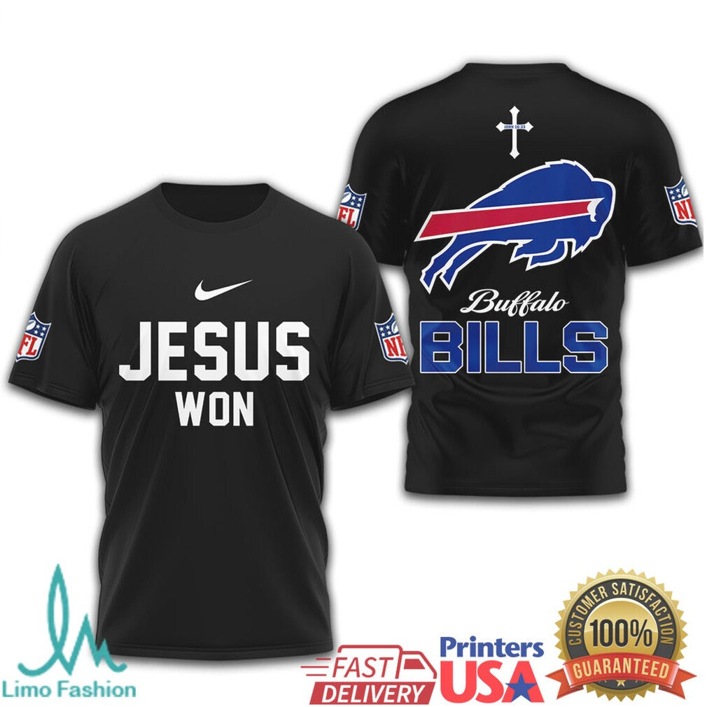 Buffalo Bills Jesus Won NFL Christian T Shirt - Limotees LLC