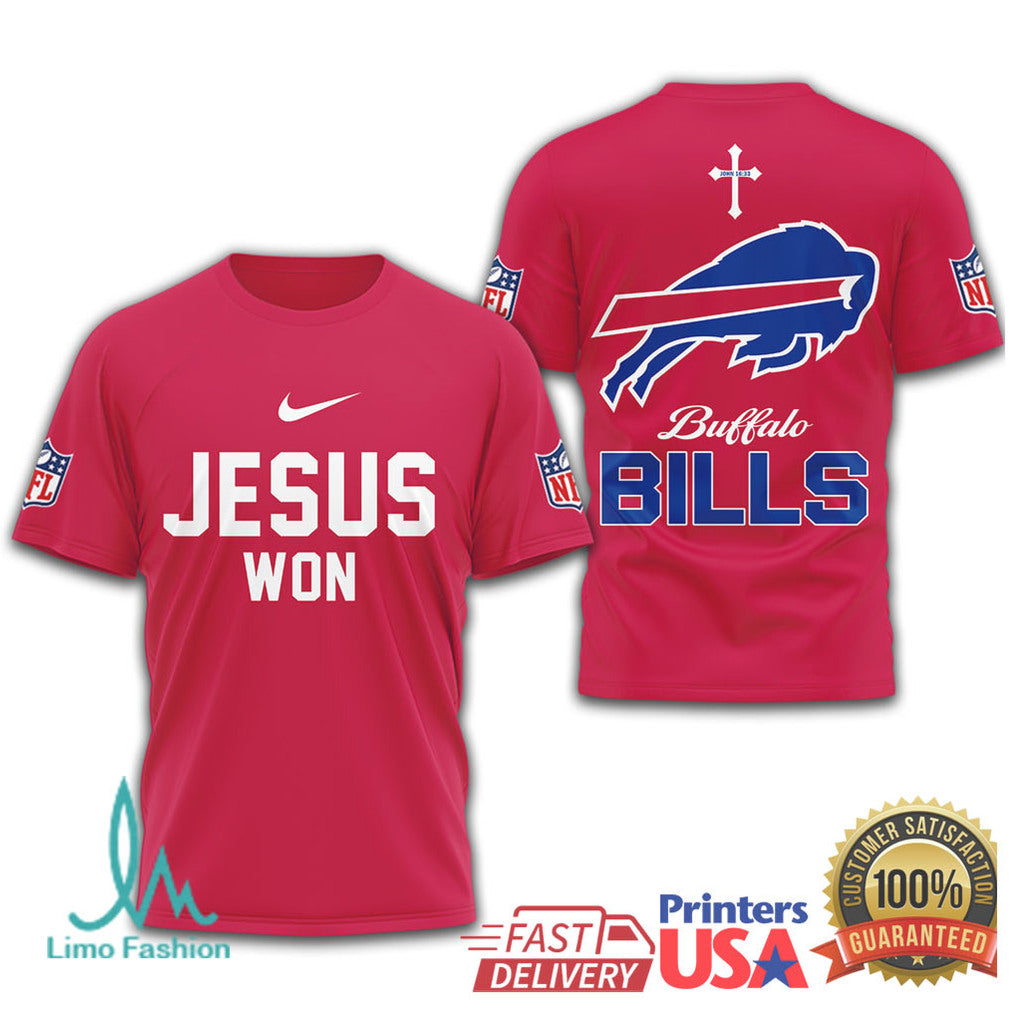 Buffalo Bills Jesus Won NFL Christian T Shirt - Limotees LLC