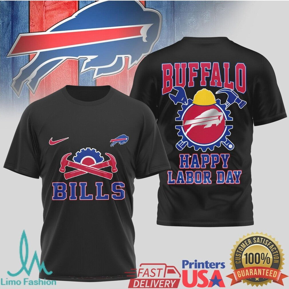 Buffalo Bills Labor Day Gear Buffalo Strong Construction Style Football Fan T Shirt