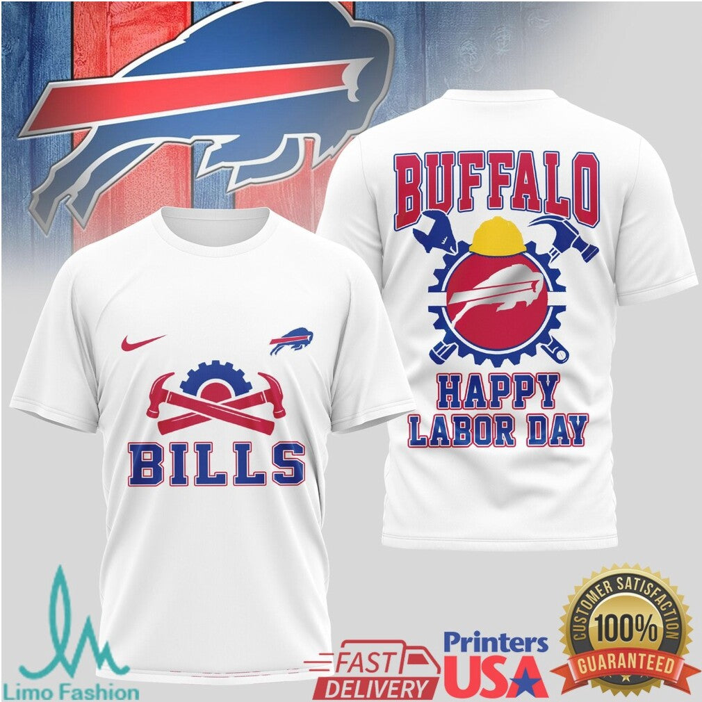 Buffalo Bills Labor Day Gear Buffalo Strong Construction Style Football Fan T Shirt