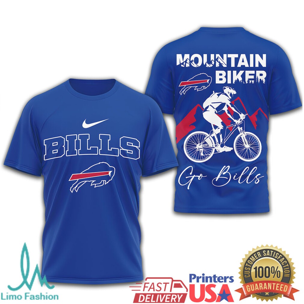 Buffalo Bills Mountain Biker Graphics T Shirt Go Bills Biking Gear - Limotees LLC