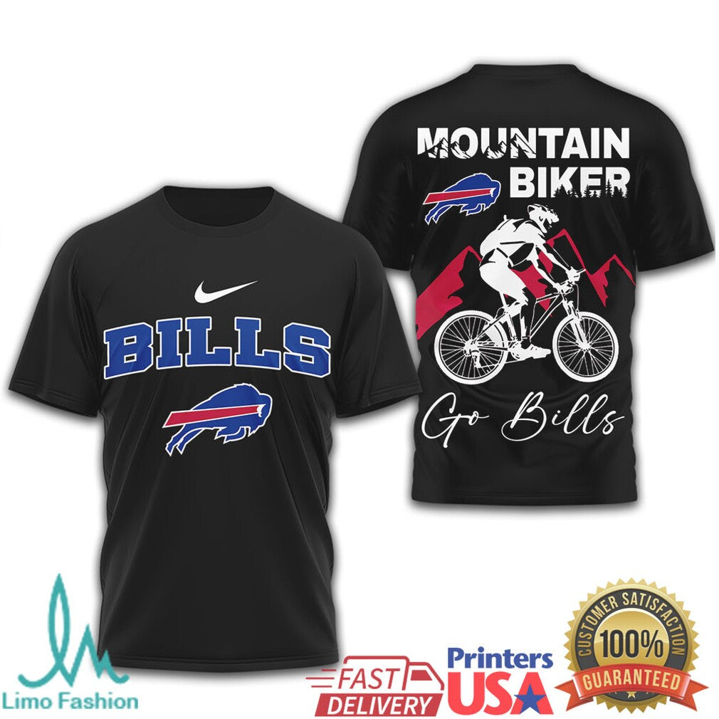 Buffalo Bills Mountain Biking Fan T Shirt Go Bills Outdoor Graphic - Limotees LLC