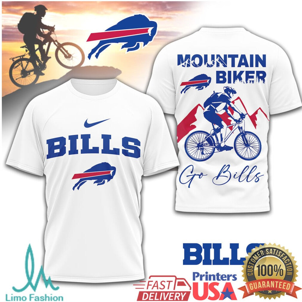 Buffalo Bills Mountain Biking Fan T Shirt Go Bills Outdoor Graphic - Limotees LLC