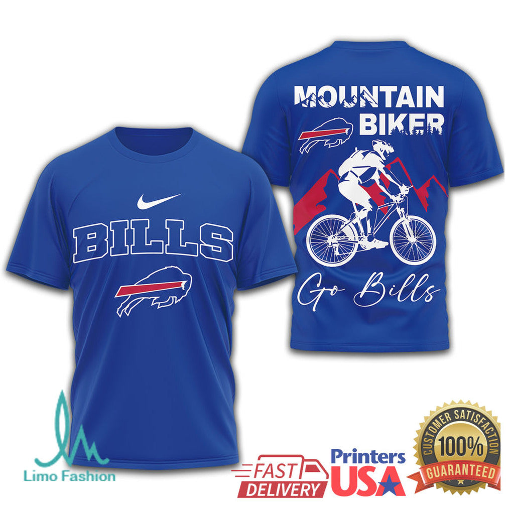 Buffalo Bills Mountain Biking Fan T Shirt Go Bills Outdoor Graphic - Limotees LLC