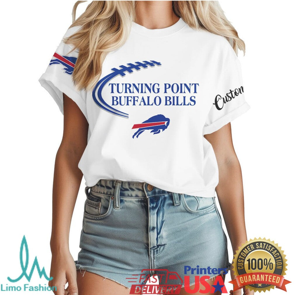 Buffalo Bills NFL Turning Point Splash Graphic T Shirt White - Limotees LLC