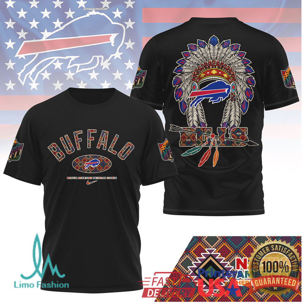 Buffalo Bills Native American Heritage Month Tribal T Shirt - Limotees LLC
