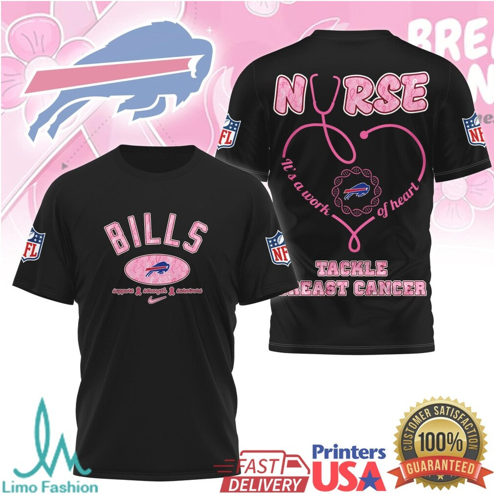 Buffalo Bills Nurse Tackle Breast Cancer Awareness T Shirt - Limotees LLC
